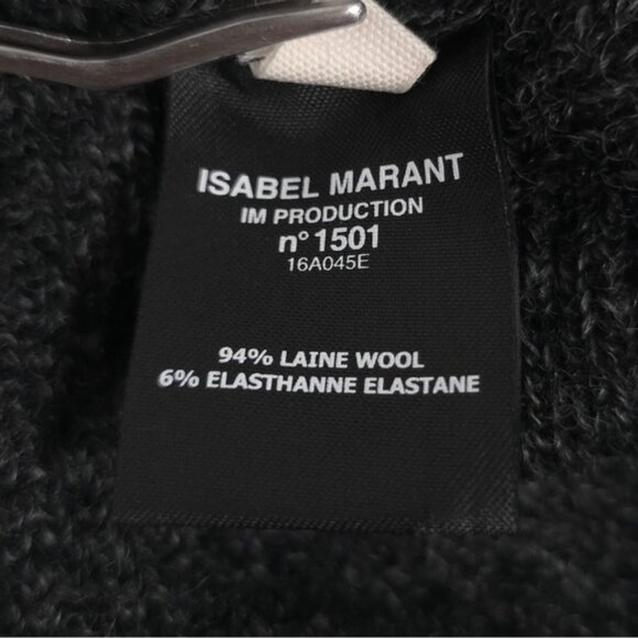NWT ISABEL MARANT ÉTIOLE Wool‎ Ribbed Knit Mini Skirt Estelle Crossover Front 40 - Picture 12 of 13